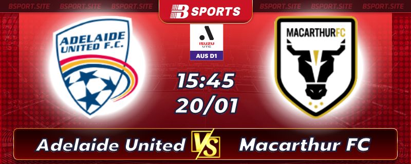 Soi kèo bóng đá Adelaide United vs Macarthur FC lúc 15h45 ngày 20/01/2023 Soi kèo bóng đá Adelaide United vs Macarthur FC lúc 15h45 ngày 20/01/2023
