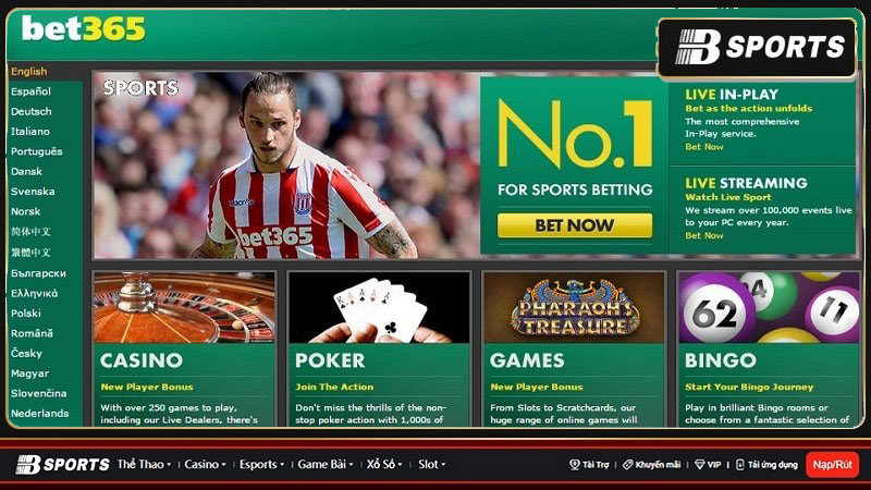 Bet365 casino sở hữu nhiều ưu điểm nổi bật, cuốn hút
