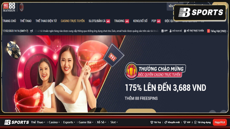 Siêu khuyến mãi tại casino trực tuyến M88