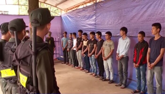 Nhóm đối tượng bị bắt giữ trong vụ việc