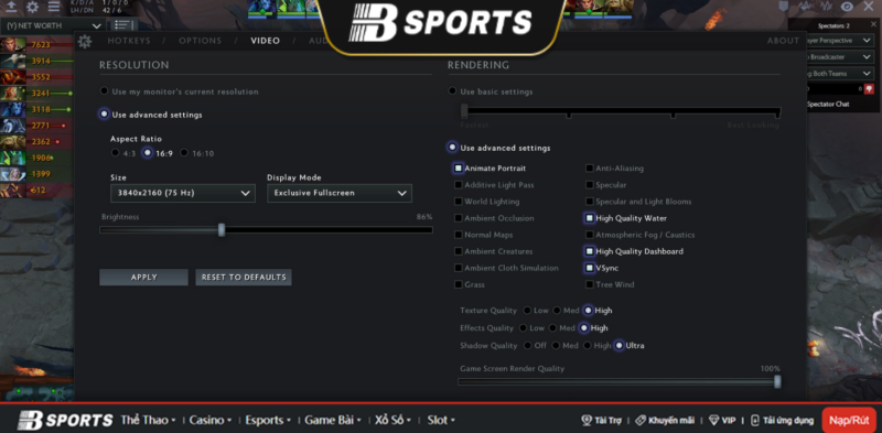 Cấu hình hệ thống setting Dota 2 là yếu tố rất quan trọng Cấu hình hệ thống setting Dota 2 là yếu tố rất quan trọng