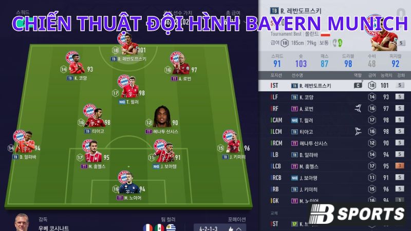 Chiến thuật đội hình Bayern Munich FO4 xưng vương mùa giải mới Chiến thuật đội hình Bayern Munich FO4 xưng vương mùa giải mới